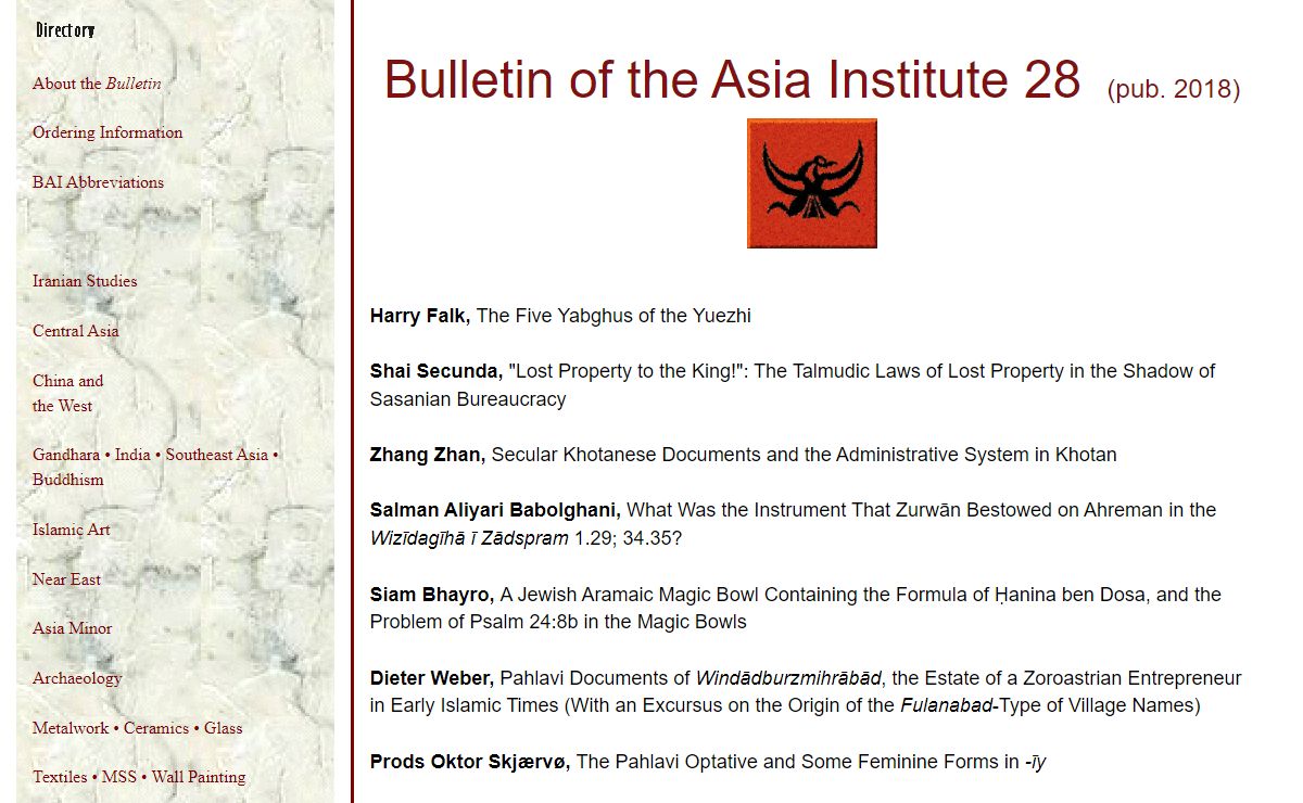 Bulletin of the Asia Institute