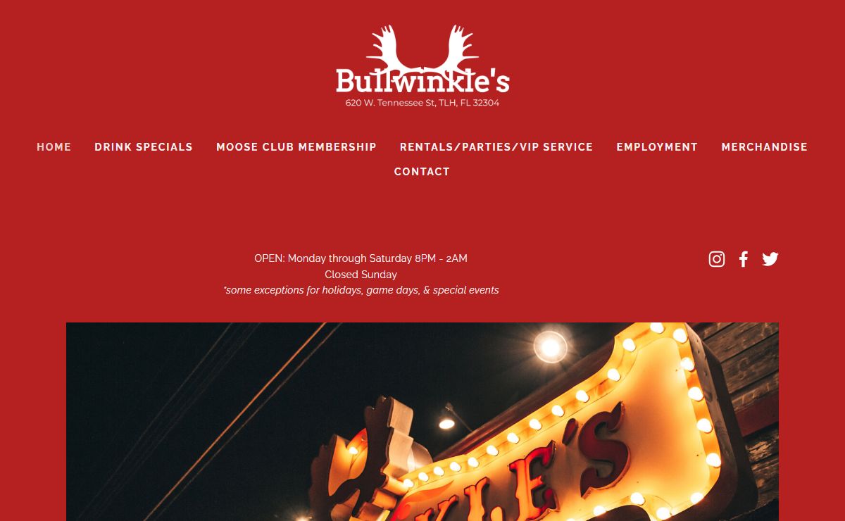Bullwinkle's | Tallahassee | Thirsty Moose
