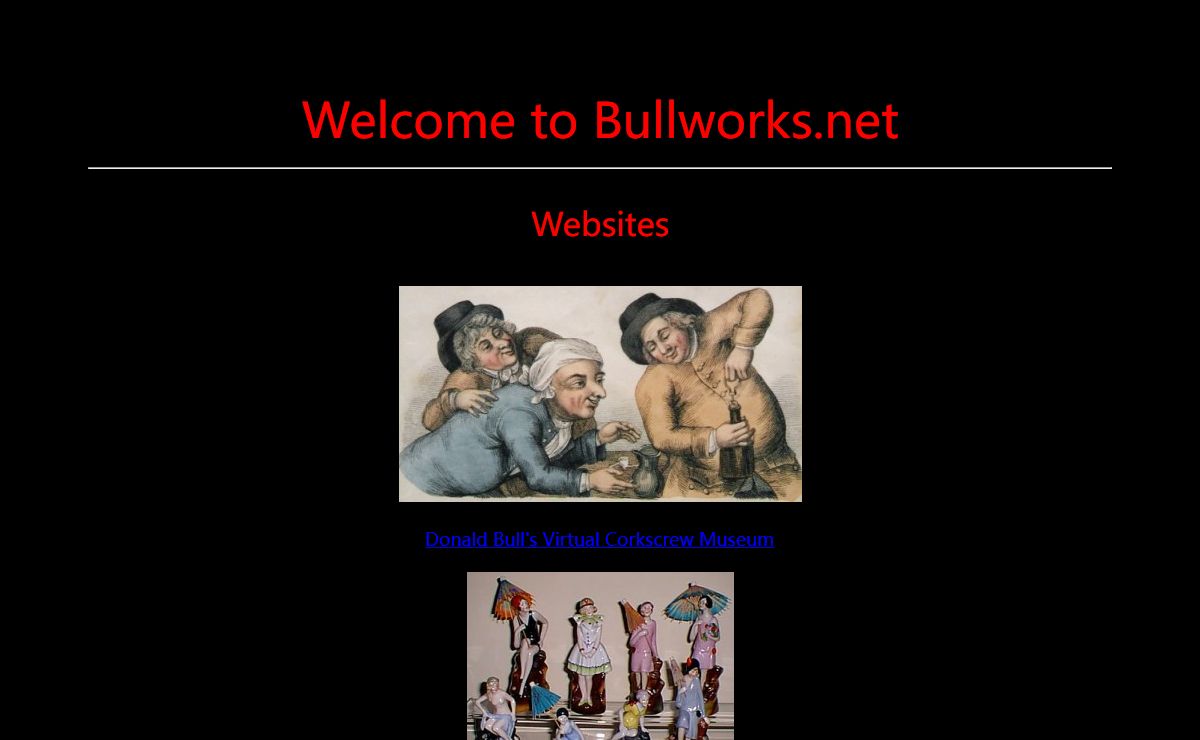 Bullworks.Net Virtual Corkscrew Museum and Flower Frog Gazette