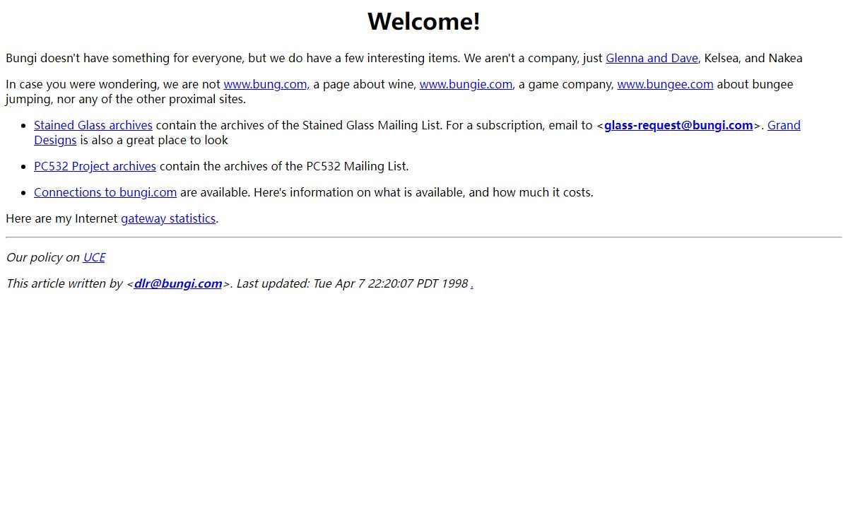 Bungi.com's home page: Main Index