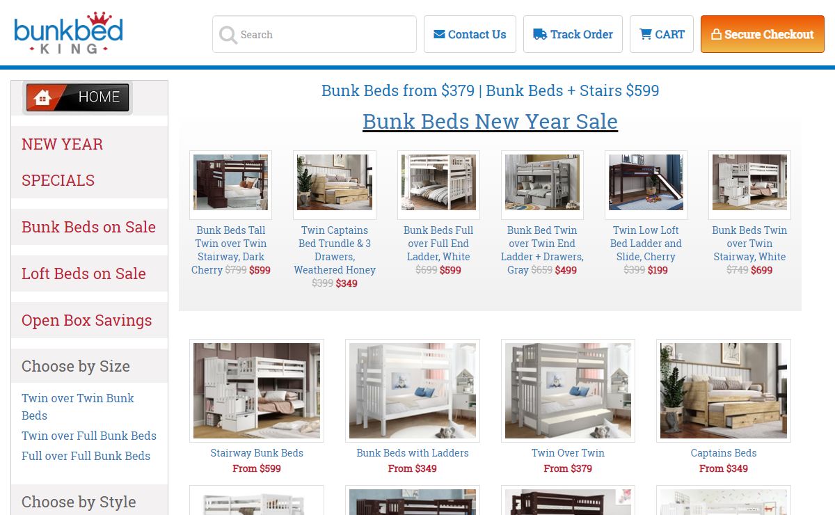 Bunk Beds at Bunk Bed King. Low Prices - Fast Free Shipping