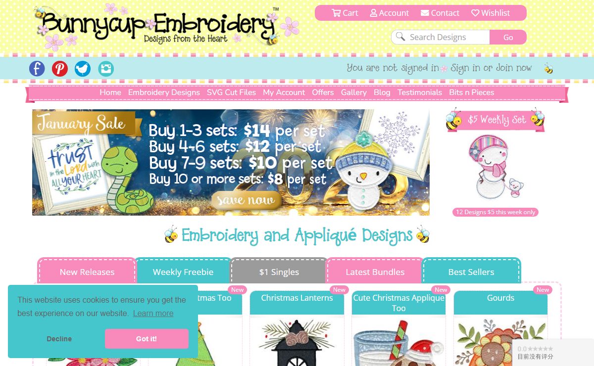 Bunnycup Embroidery