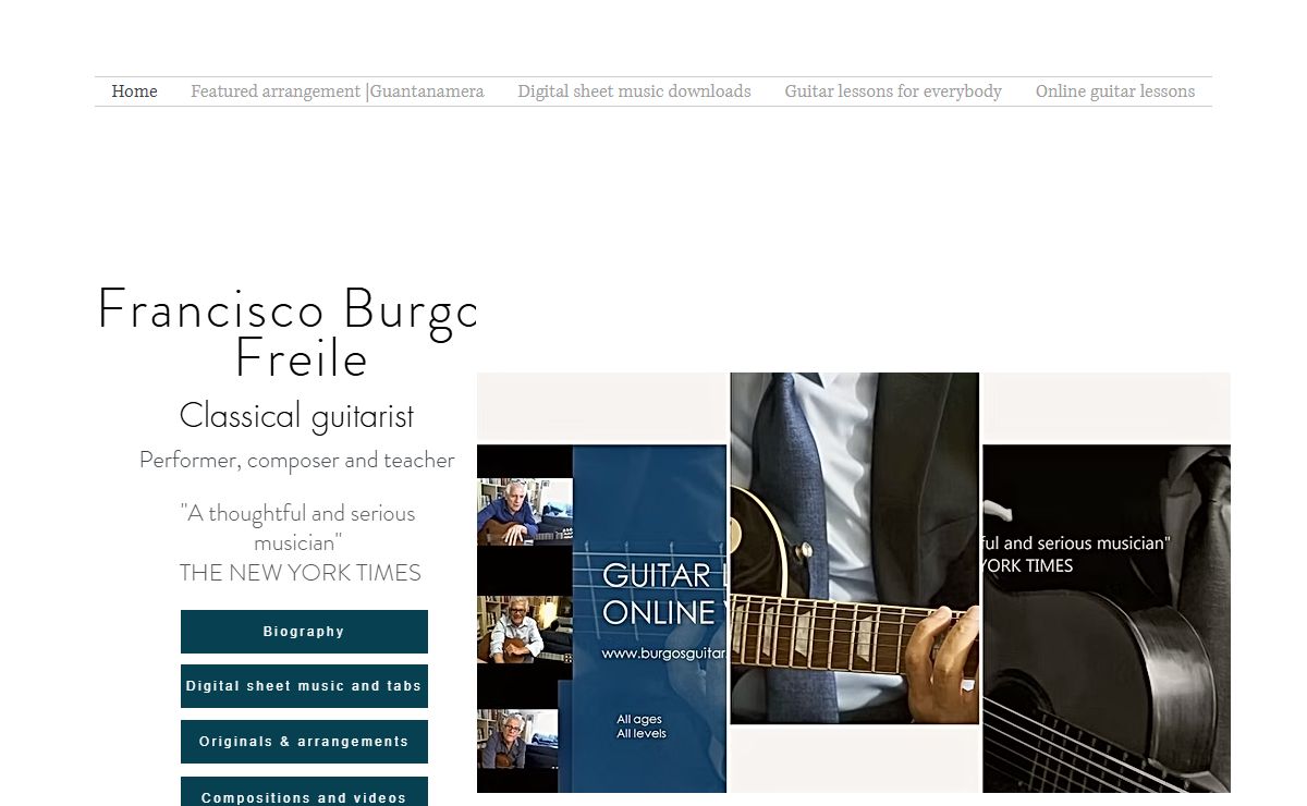 Guitar lessons in Kendall and Miami, Francisco Burgos, guitarist. All Styles. From classical to Rock