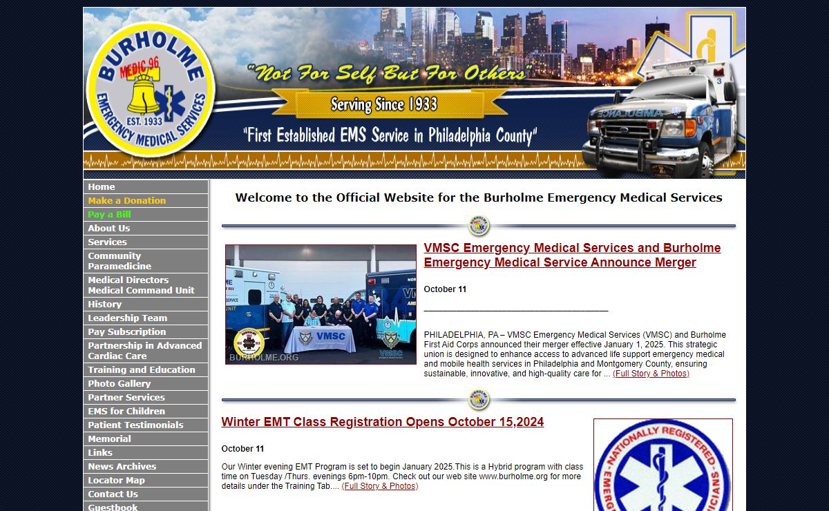 Burholme Emergency Medical Services - Philadelphia. PA.
