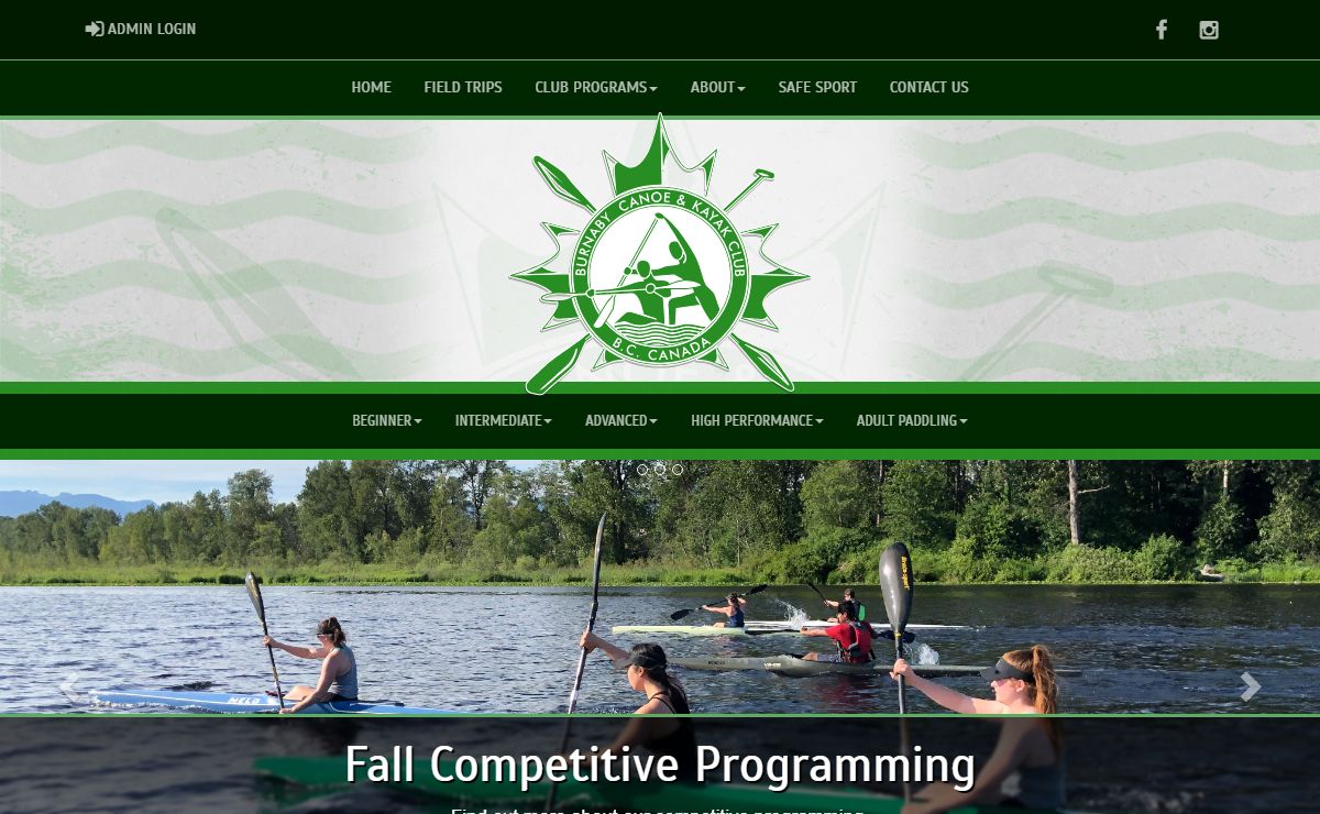 Burnaby Canoe and Kayak Club : Website by RAMP InterActive