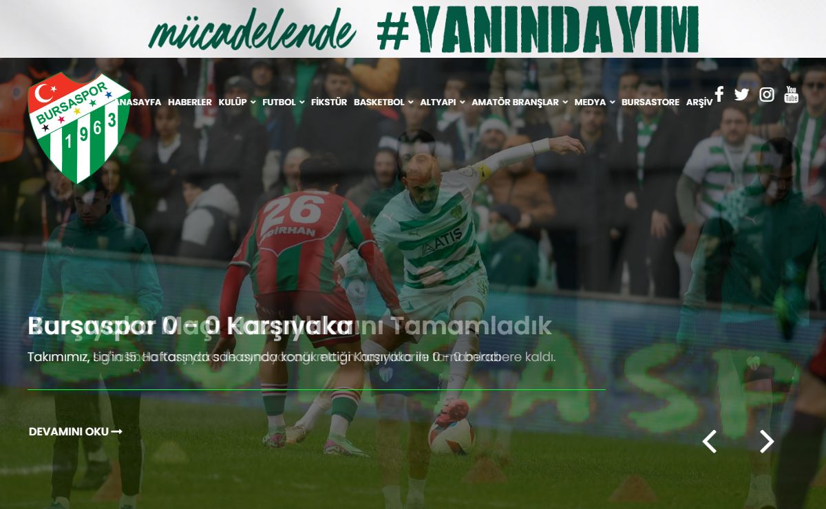 Bursaspor Kulübü Resmi İnternet Sitesi