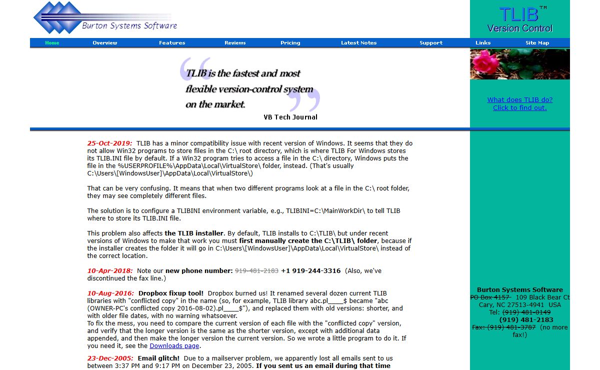 Burton Systems Software - TLIB Version Control
