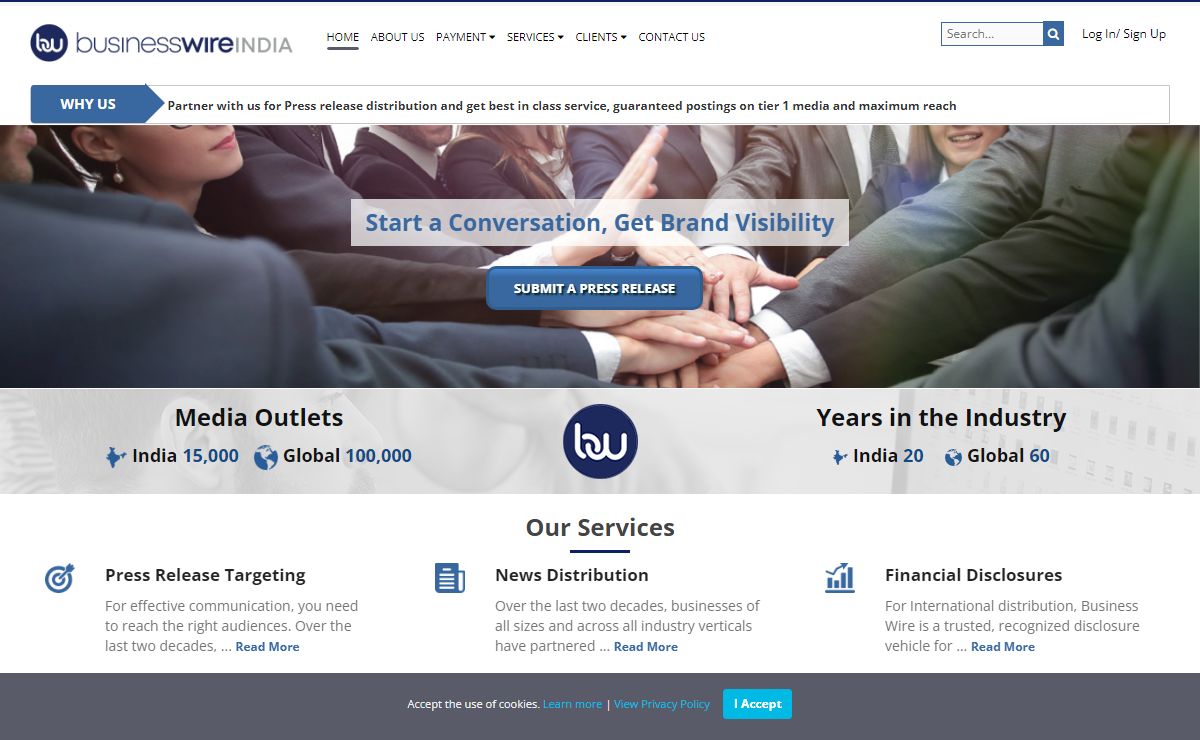 Online Press Release Distribution site | Business Wire India