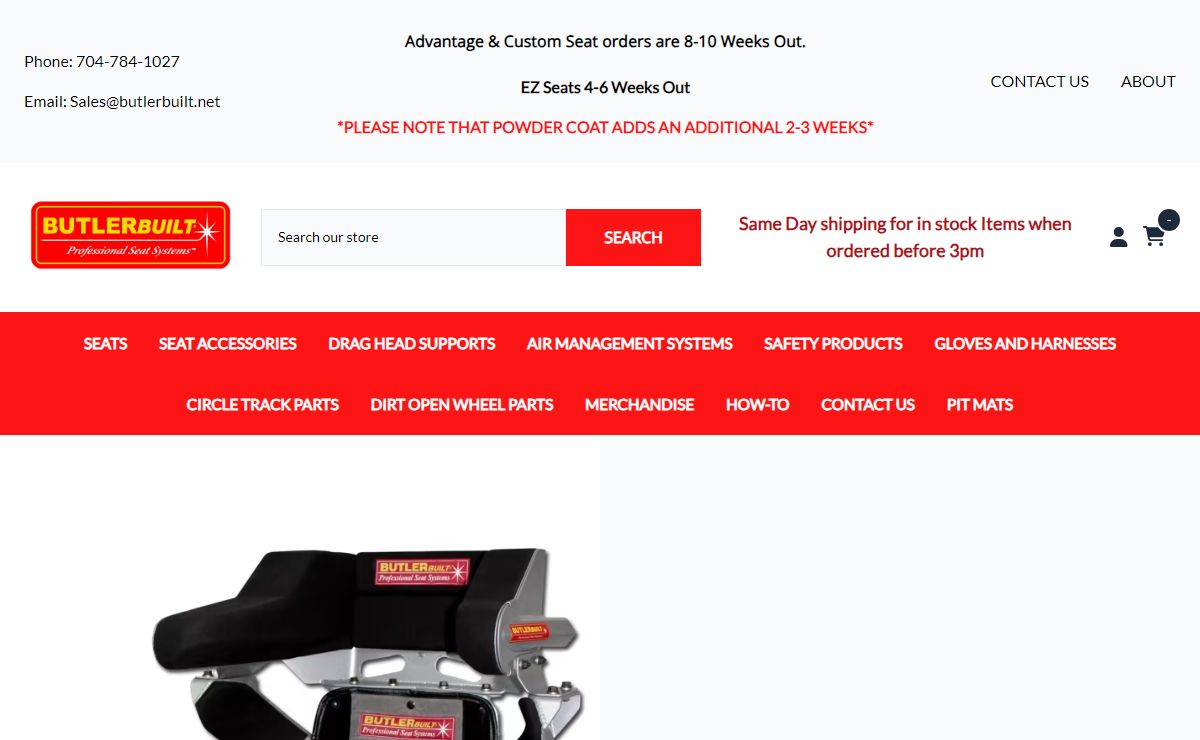 Butlerbuilt full containment seat