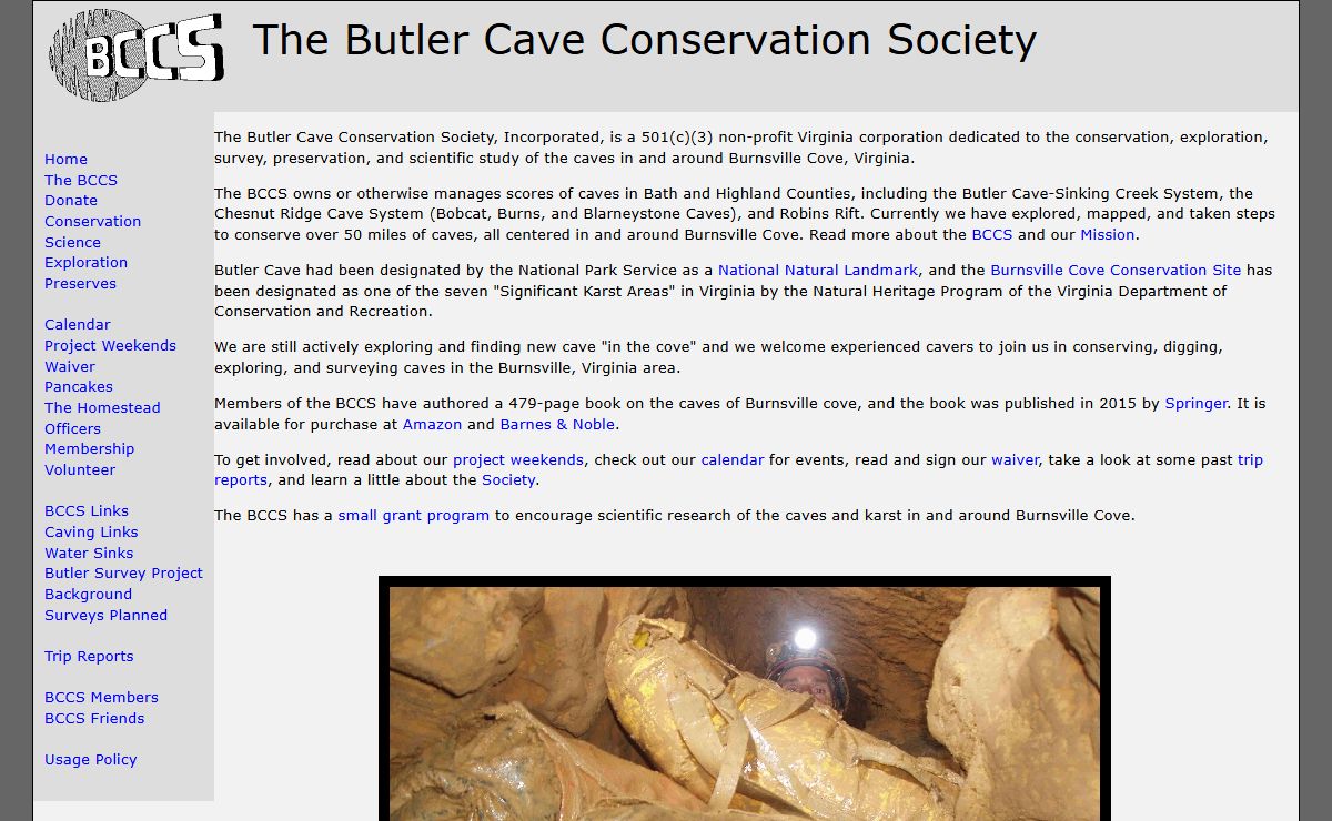 The Butler Cave Conservation Society (BCCS)