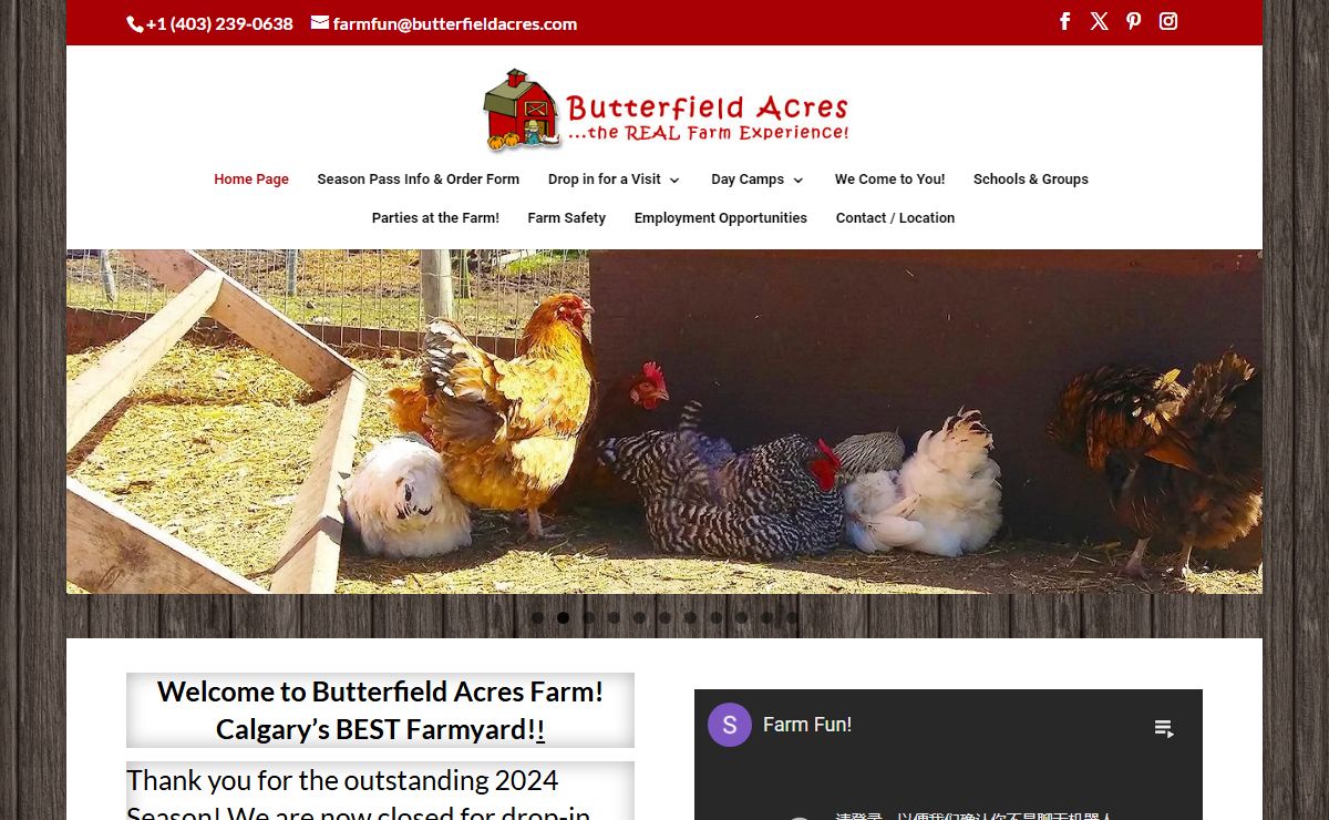Butterfield Acres: Petting Farm, Zoo & Summer Camps In Calgary