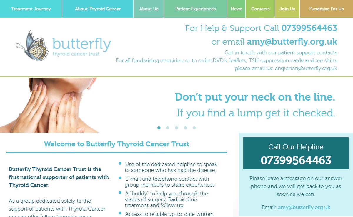 Welcome to Butterfly Thyroid Cancer Trust
