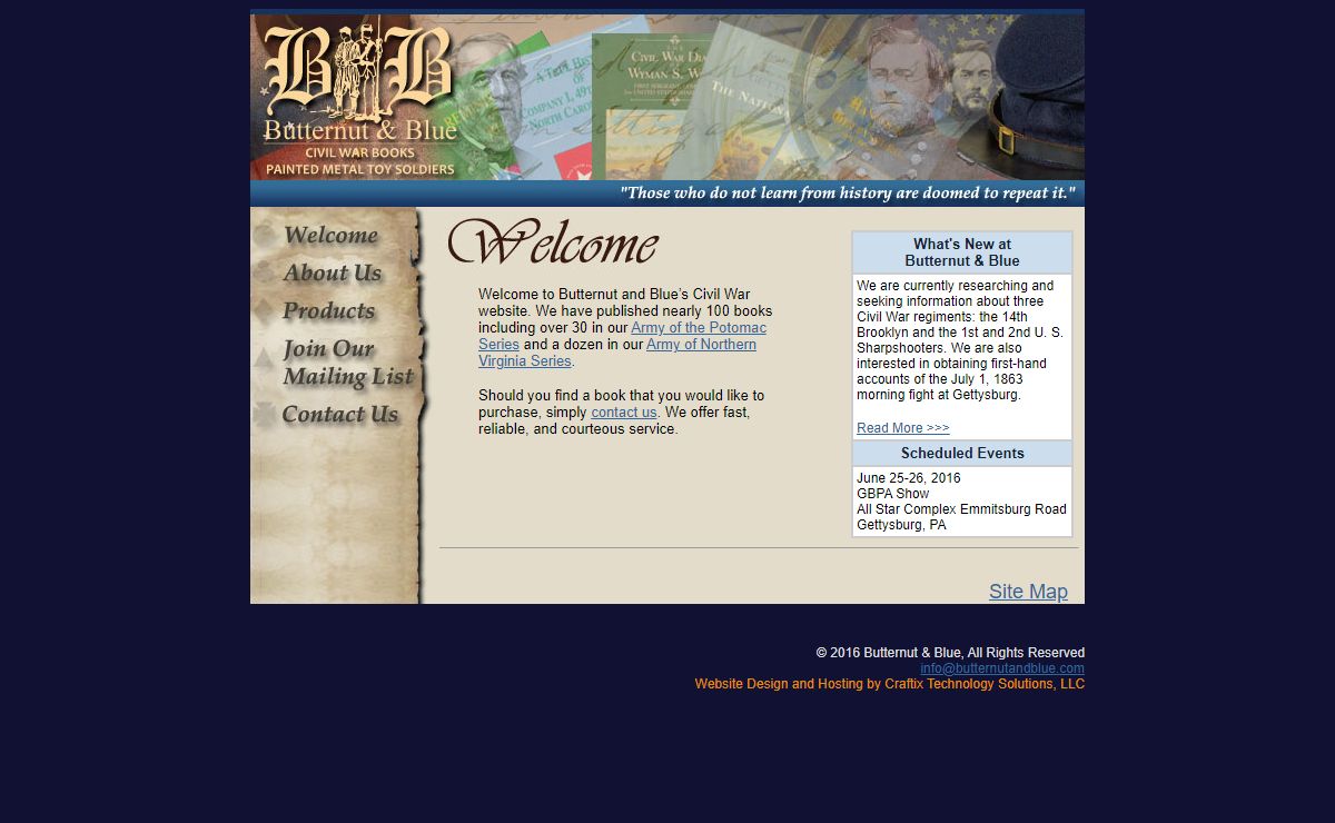 Civil War Book Dealers, Civil War Books - Butternut & Blue