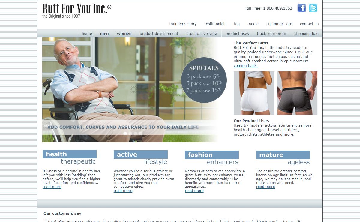Mens Padded Underwear and Womens Butt Enhancers for Comfort and Appearance Butt For You.