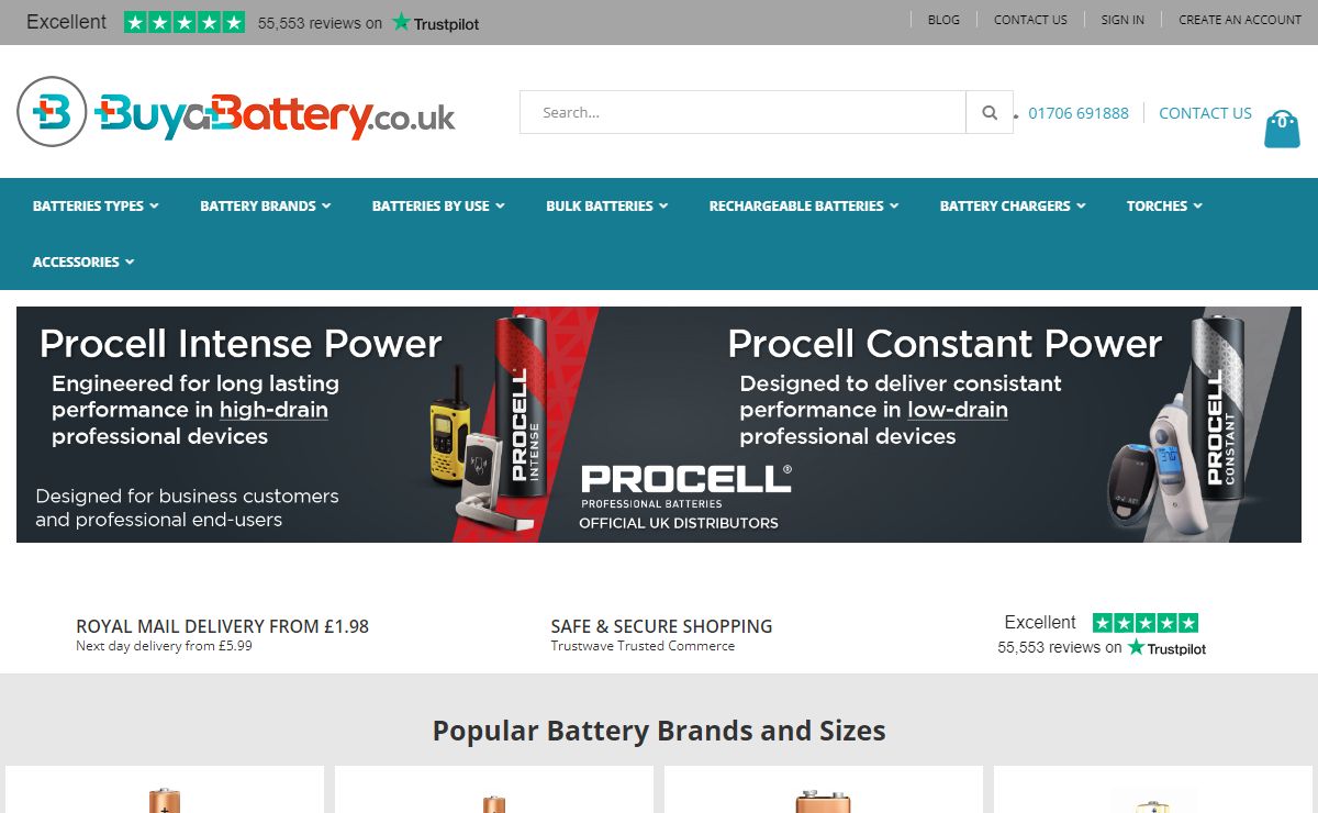 Batteries Online | Next Day Delivery | BuyaBattery