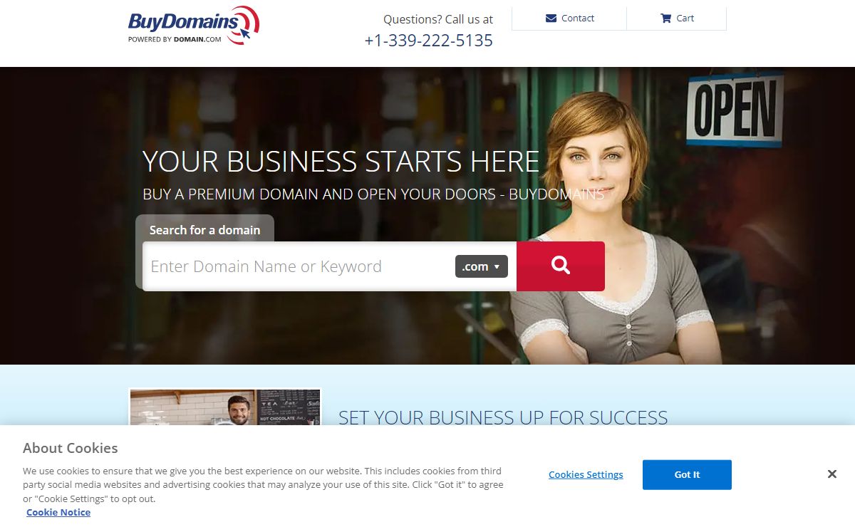 Buy Domains - Find a Premium Domain & Open Your Doors, BuyDomains.com