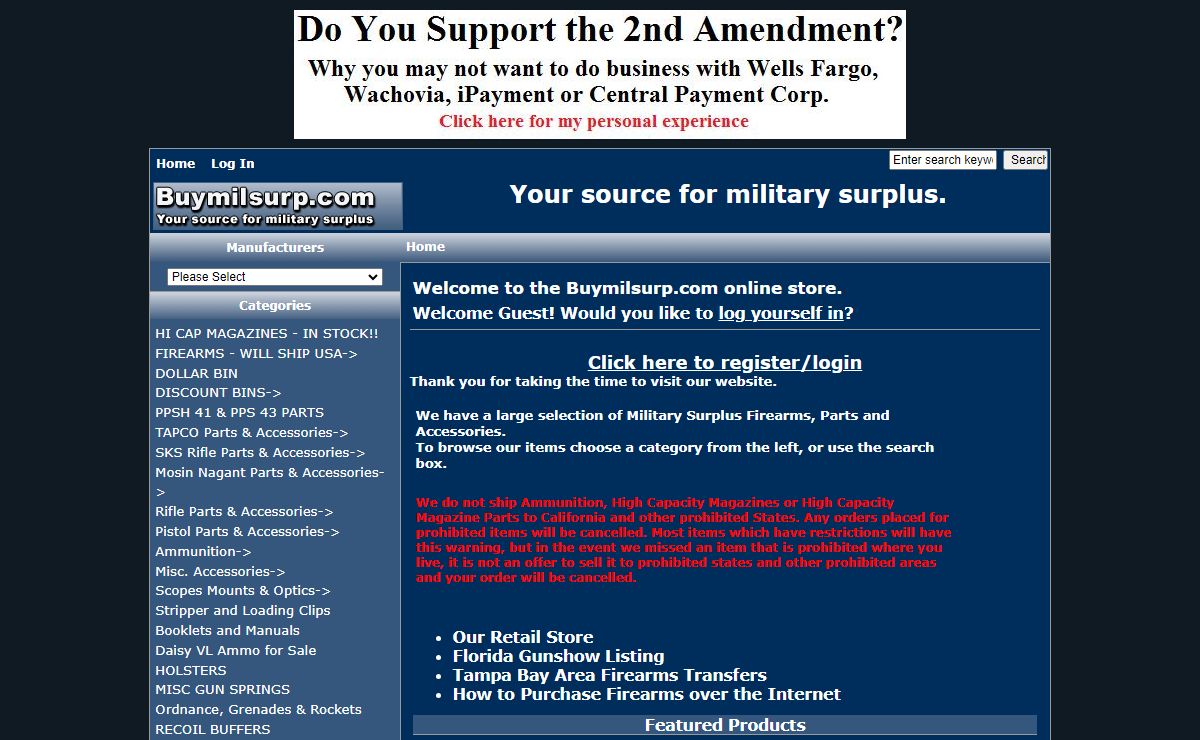 Buymilsurp.com, Your source for military surplus.