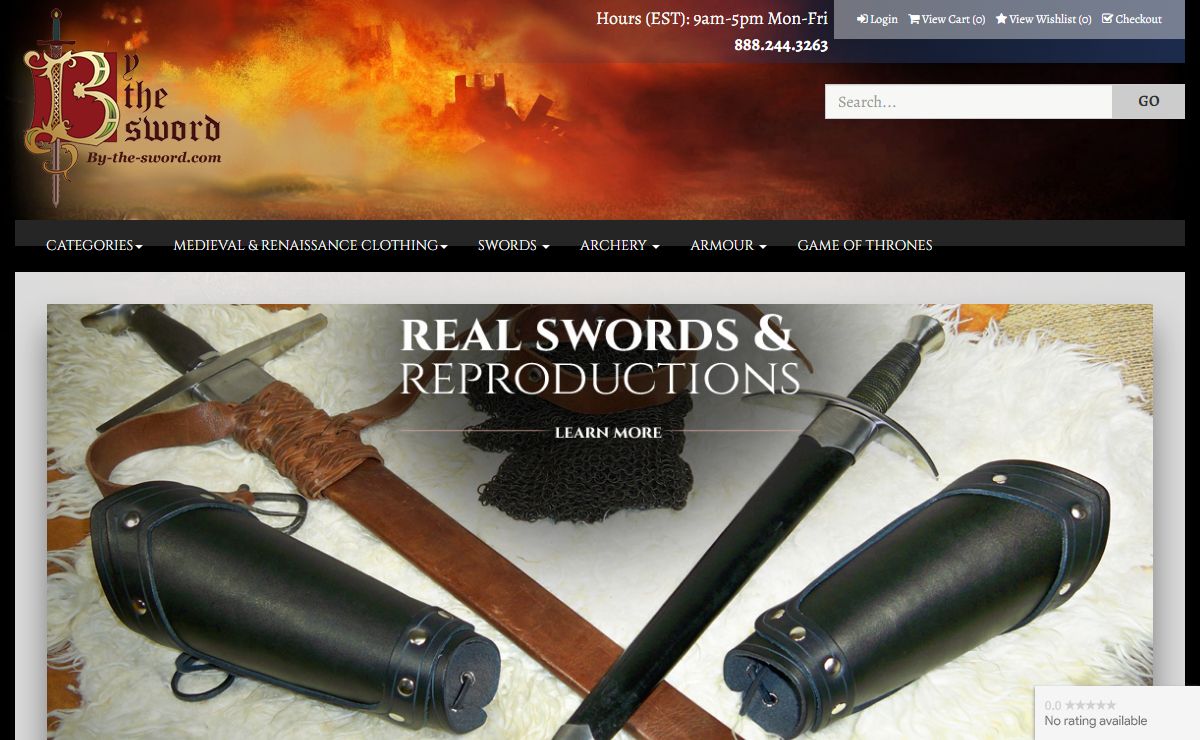 By The Sword | Medieval Gear and Swords