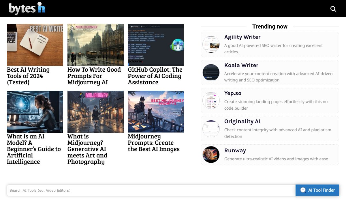 BytesIn – The Best AI Tools, Guides and Software