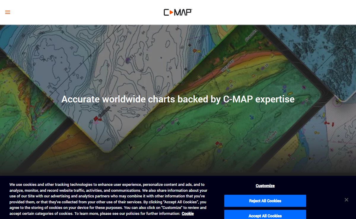 C-MAP: worldwide nautical charts for navigation and fishing