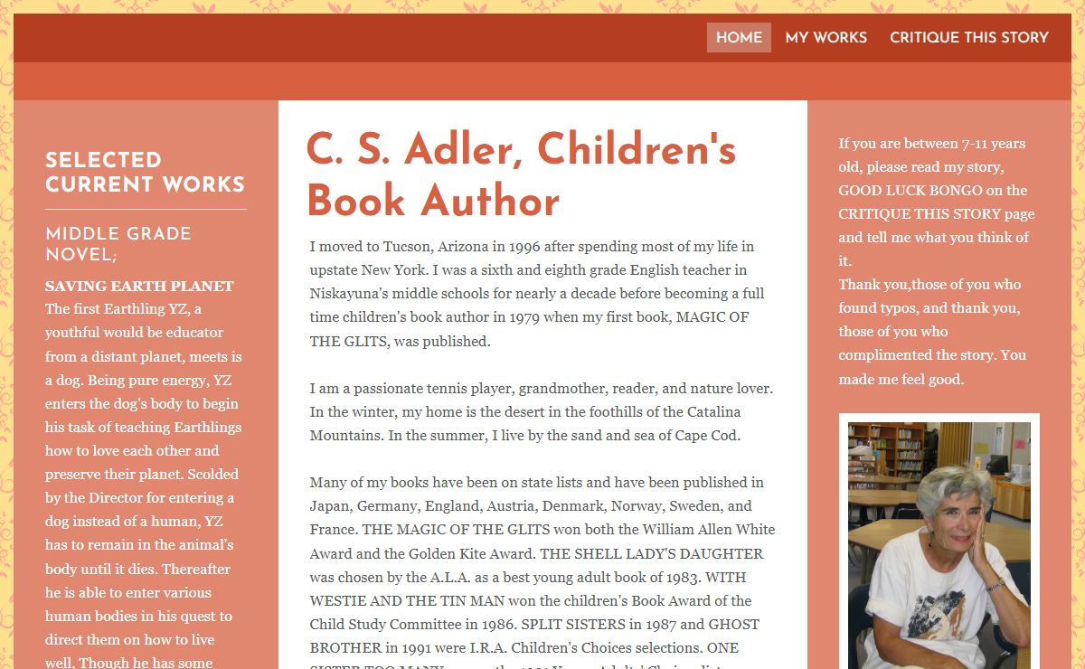 - C. S. Adler, Children's Book Author