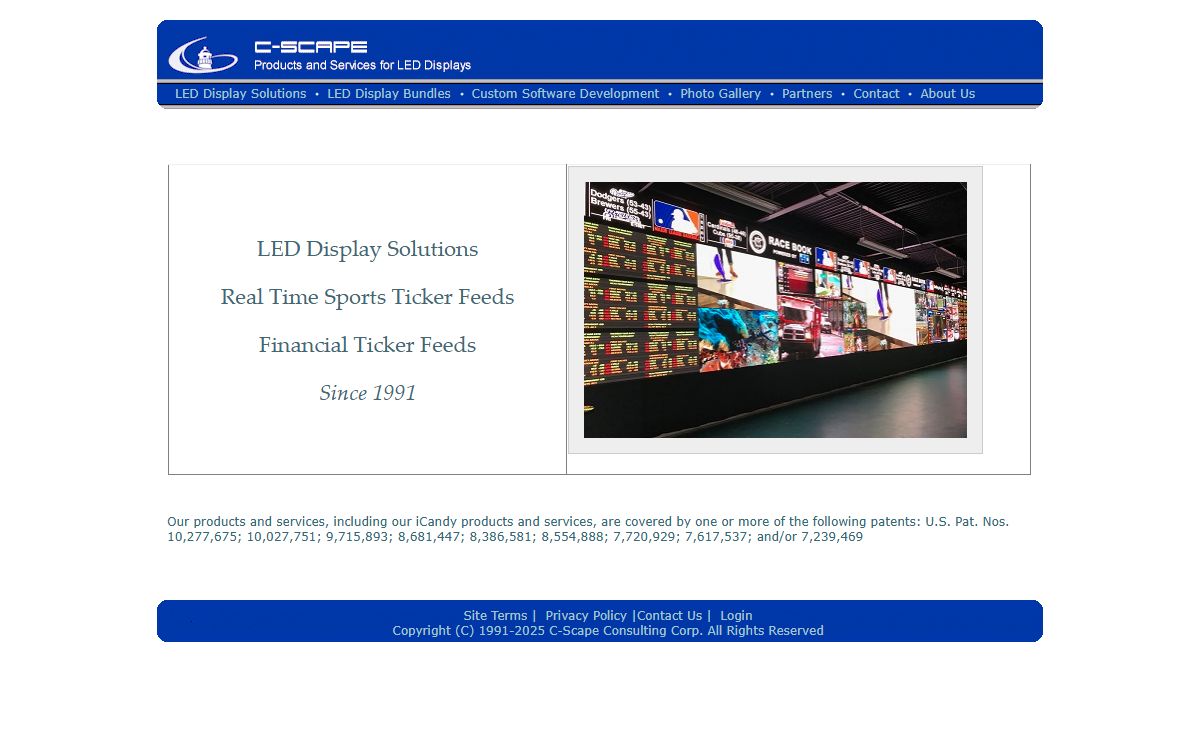 Stock and Sports Ticker Feeds for LED Displays | c-scape.com
