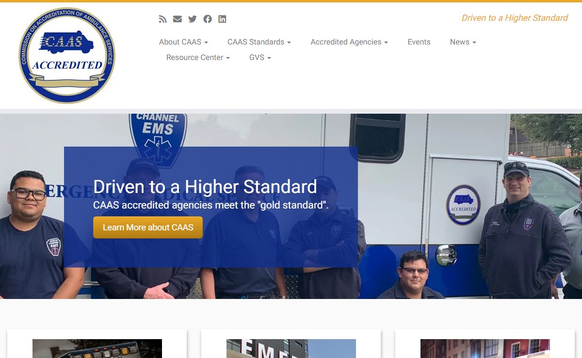 Commission on Accreditation of Ambulance Services (CAAS) – Driven to a Higher Standard