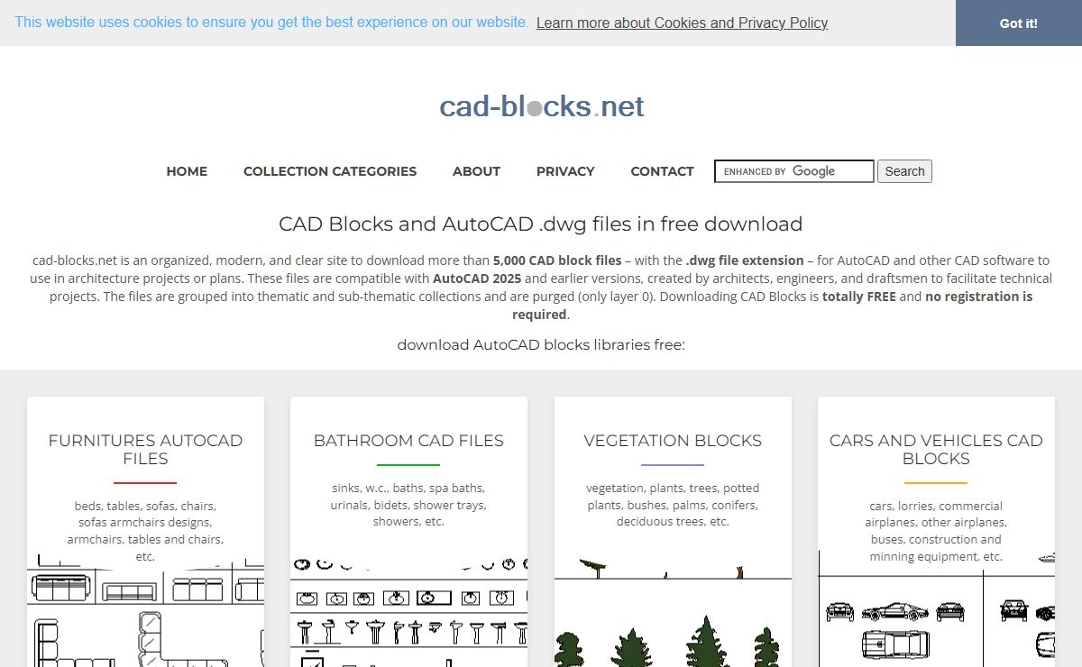 CAD Blocks, free AutoCAD files .dwg