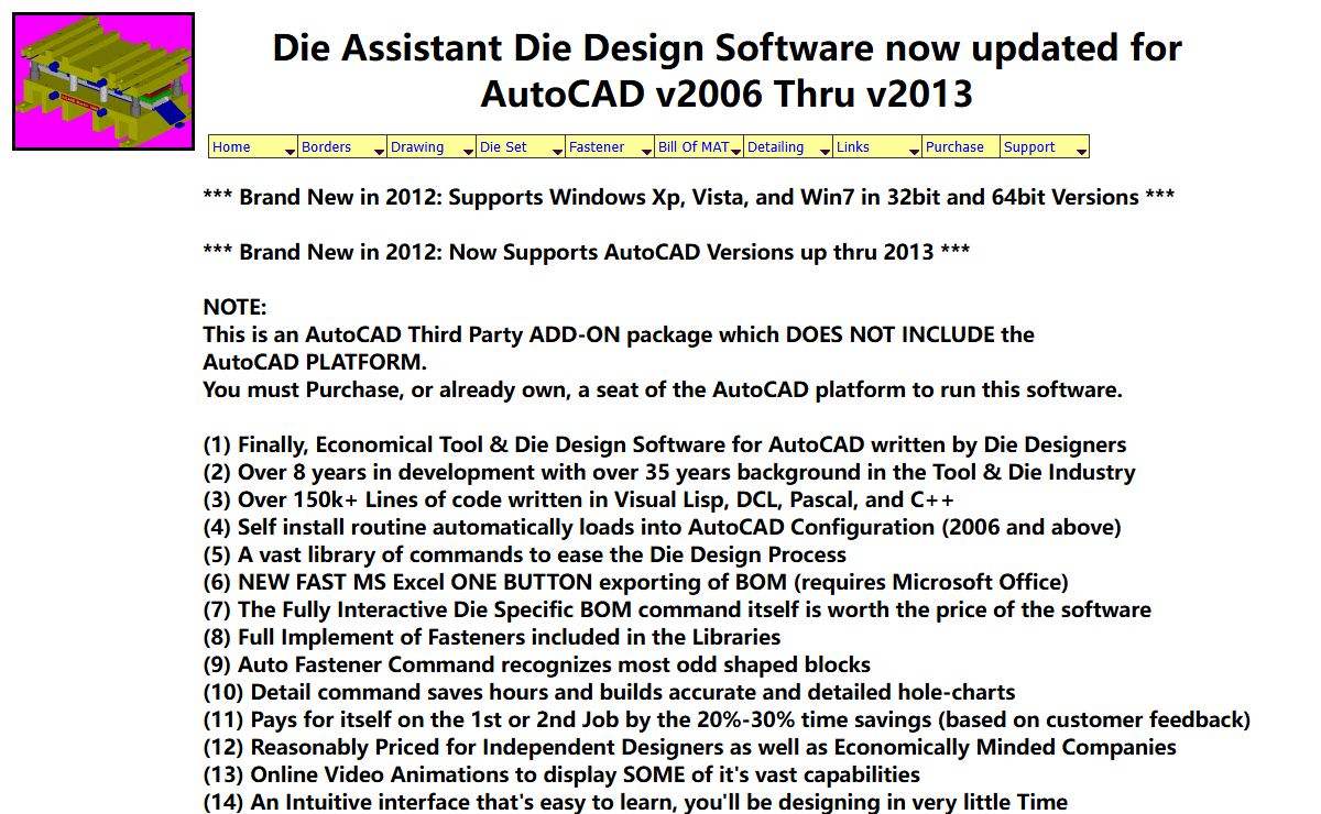 CADD Masters Economical Die Design Software for AutoCAD