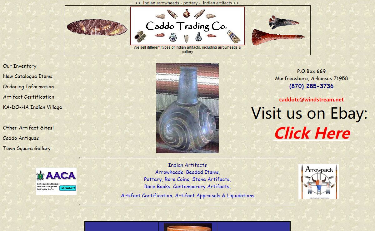 Arrowheads, Indian arrowheads, Pottery, Native American Artifacts.
