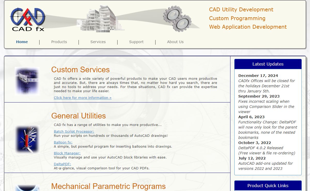 CADfx, Inc. Custom Programming and CAD Utilities
