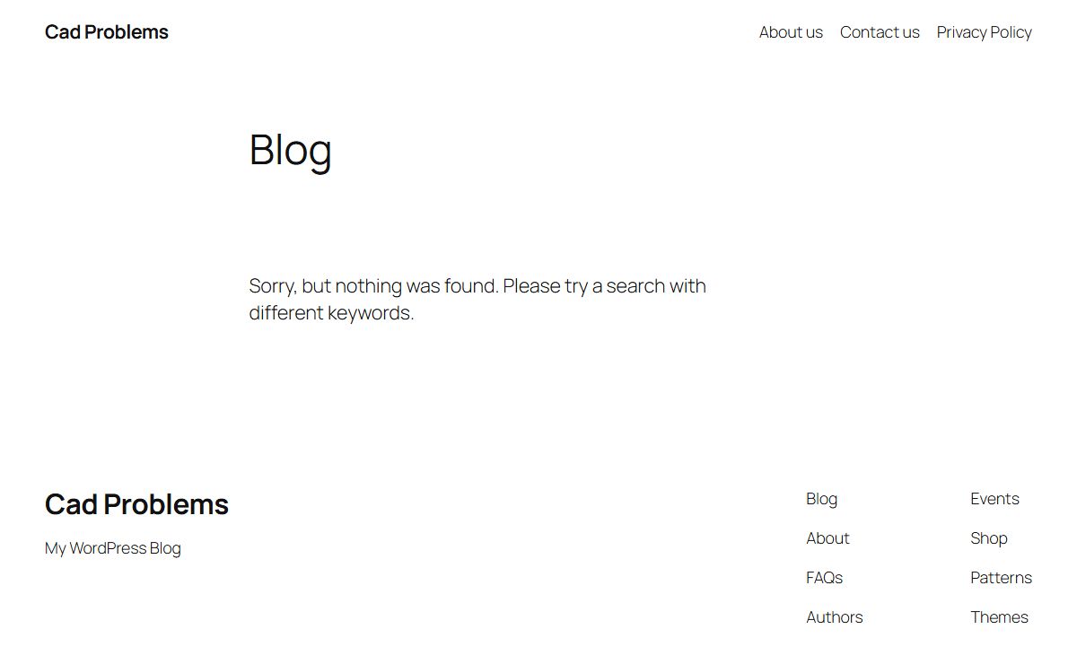 Cad Problems – My WordPress Blog
