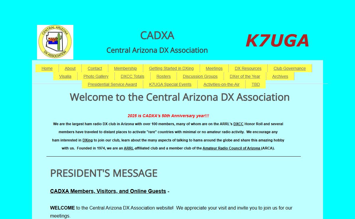 Central Arizona Dx Association - Dx Club, Ham Radio Club, Educational Associations