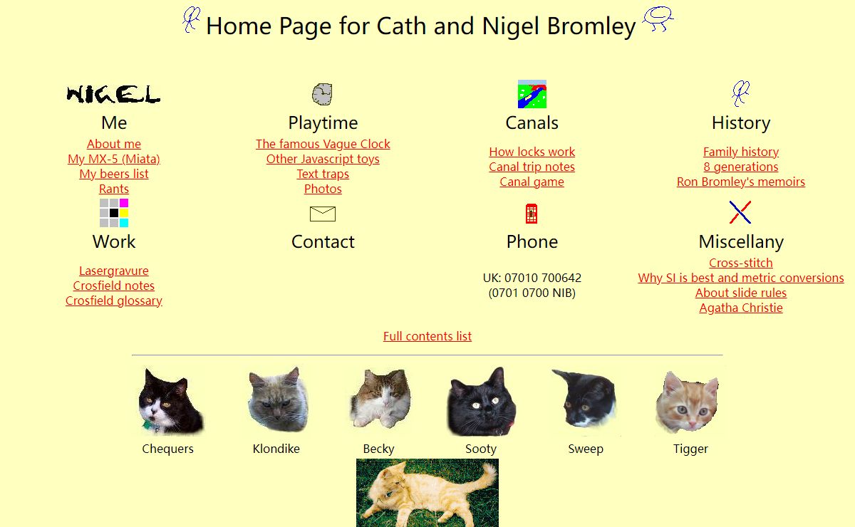 cath and nigel's home page