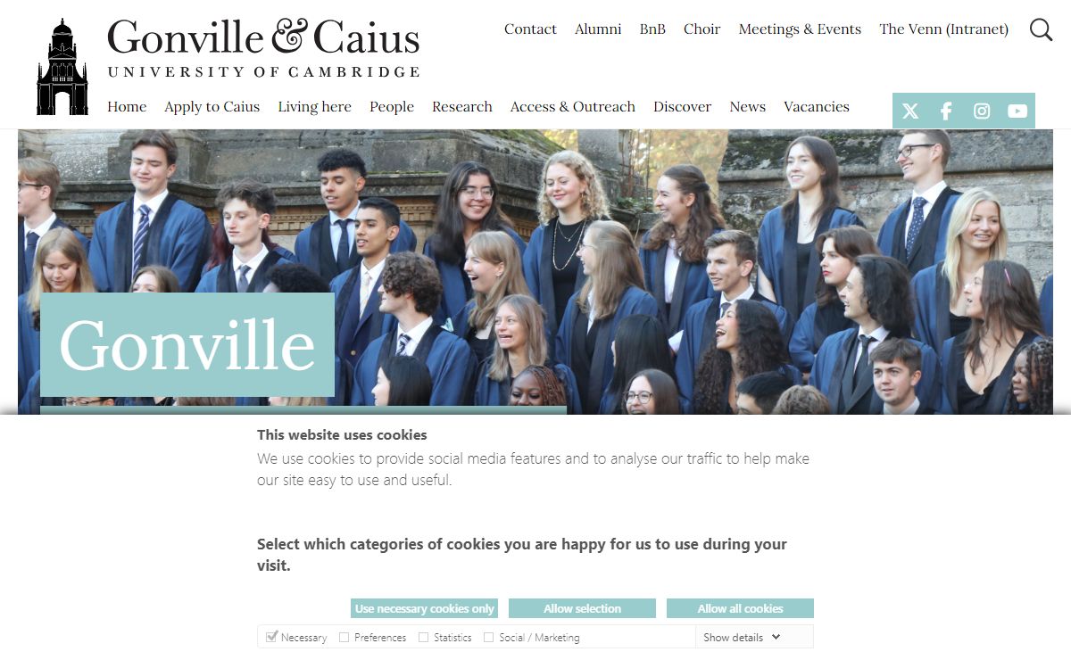 Welcome to Gonville and Caius | Gonville & Caius