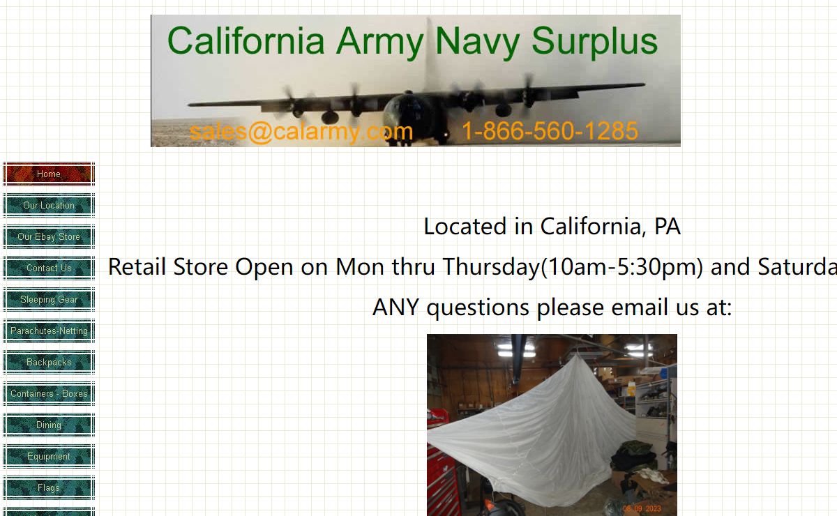 California Army Navy Surplus Store - Military Surplus Wholesale Retail Sales - Military Tents