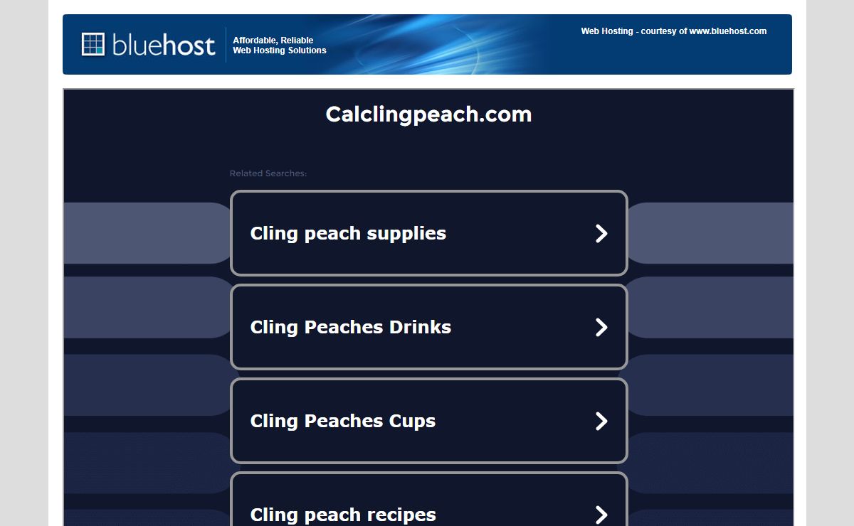 Welcome calclingpeach.com - BlueHost.com