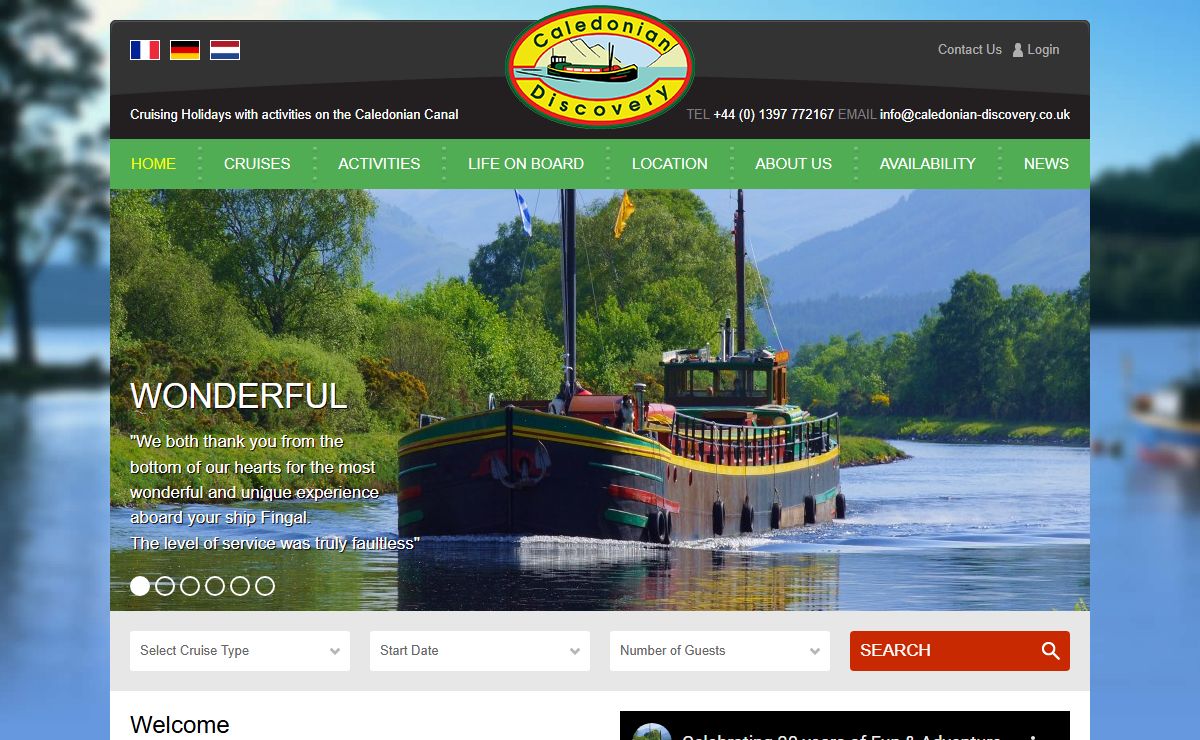 Caledonian Discovery | Cruising Holidays with Activities on the Caledonian Canal in the Great Glen