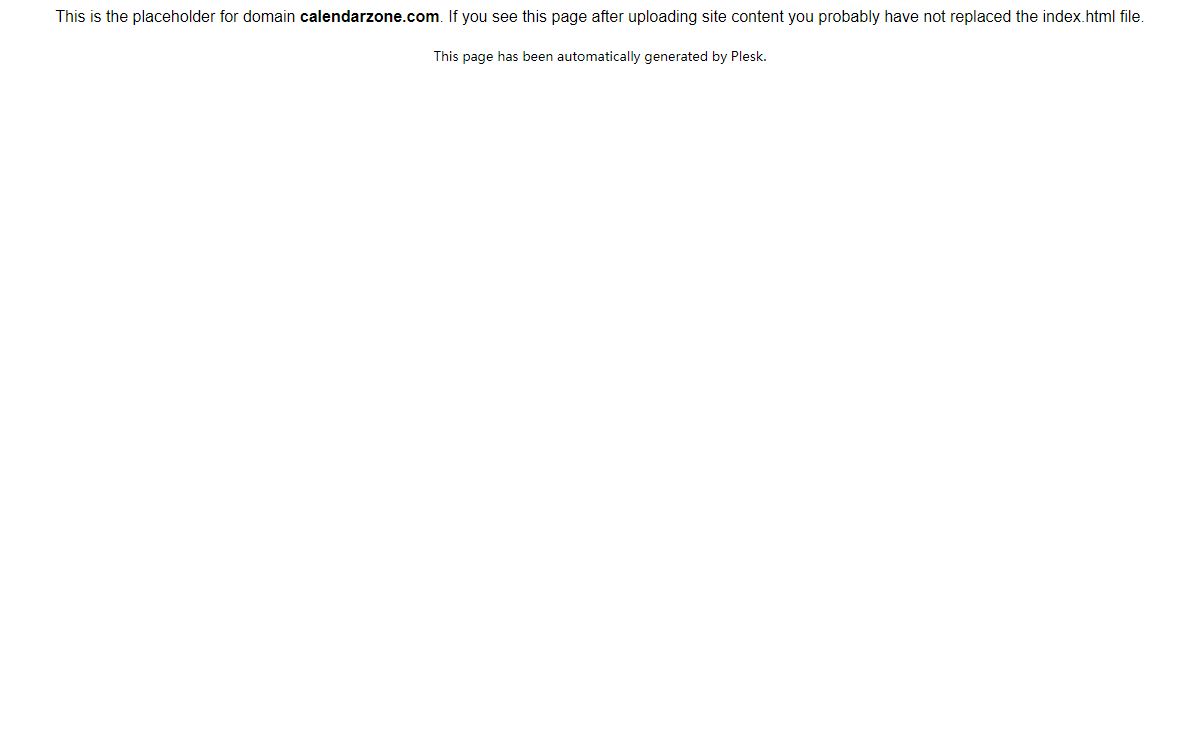 PlaceHolder for calendarzone.com