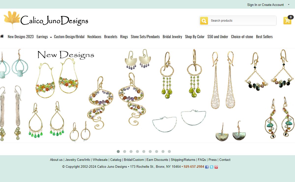 Unique Handcrafted Artisan Jewelry by Calico Juno Designs - New York
