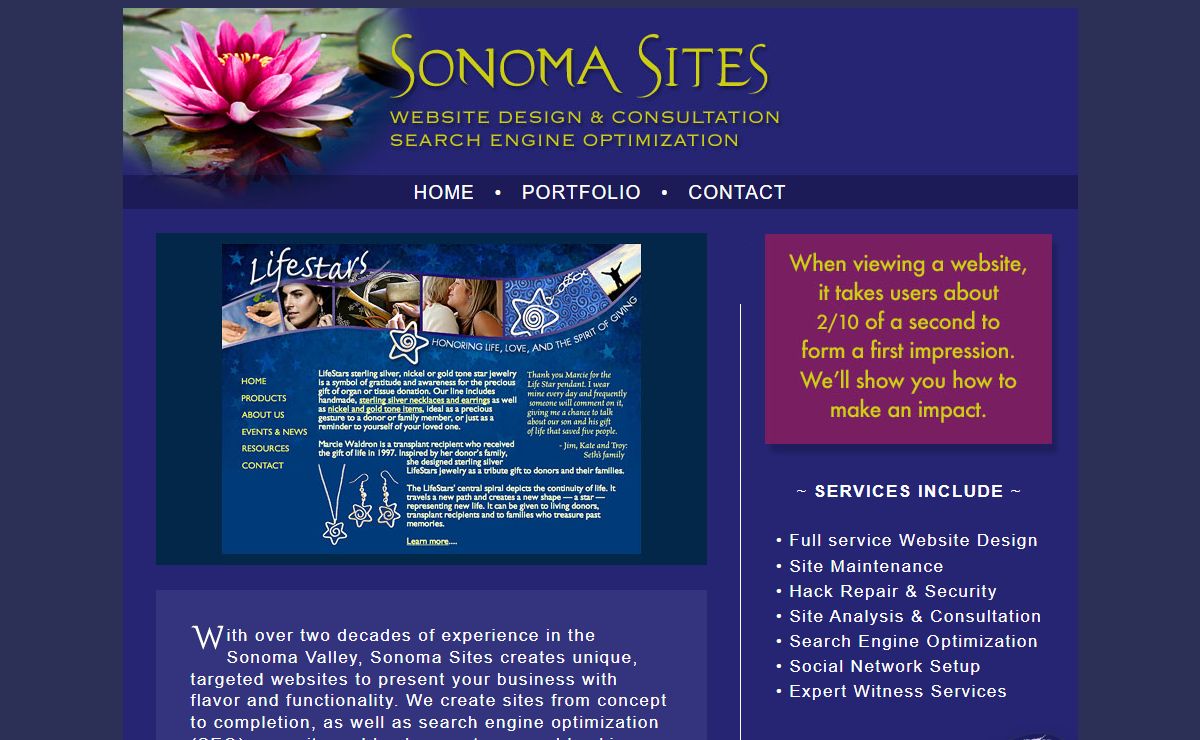 Sonoma Sites Website Design Development Search Engine Optimization Designer