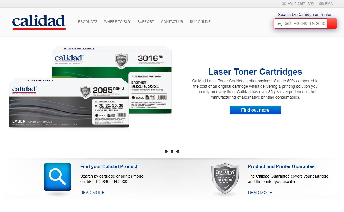 Calidad Ink and Laser Toner Cartridges Online