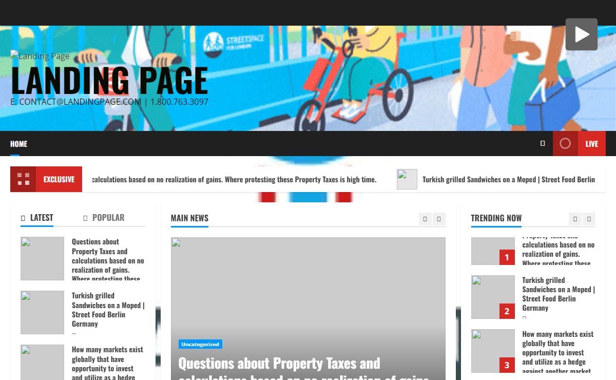 Landing Page – e: Contact@LandingPage.com | 1.800.763.3097