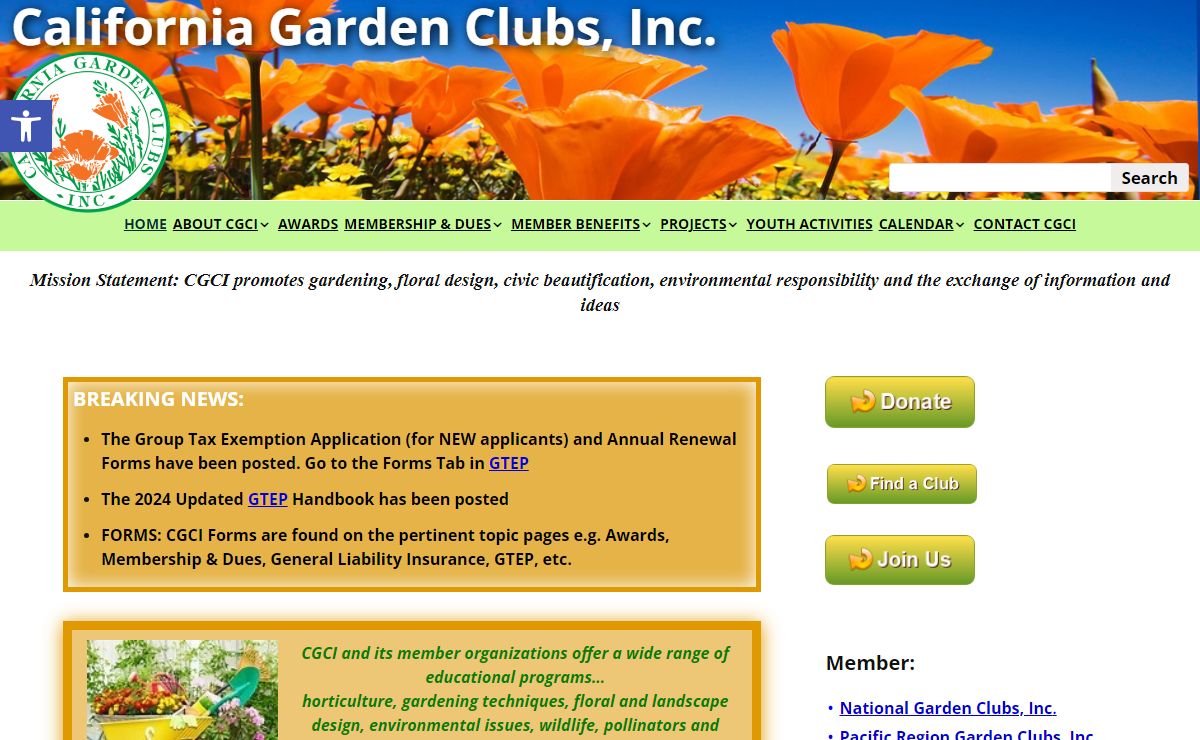 Home CGCI - California Garden Club