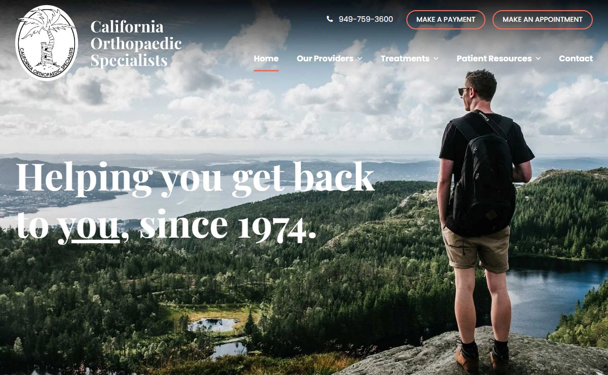 California Orthopaedic Specialists - Helping you get back to you, since 1974