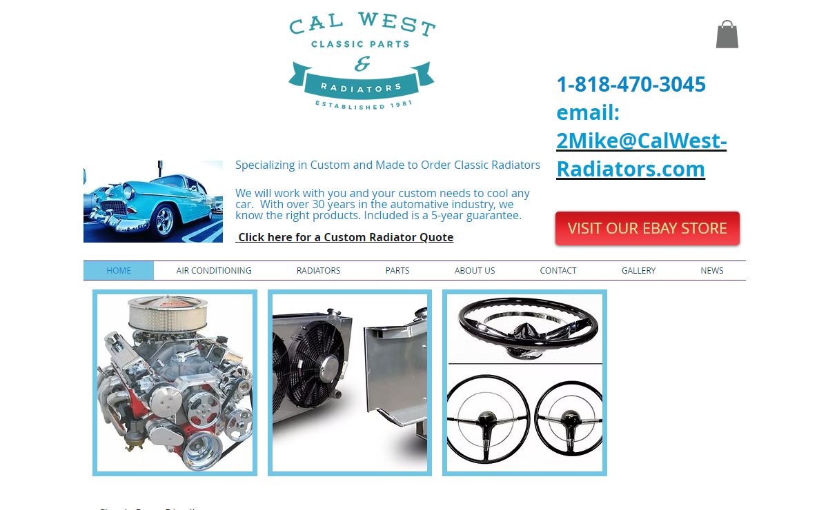 Calwest Classic Car Parts and Radiators