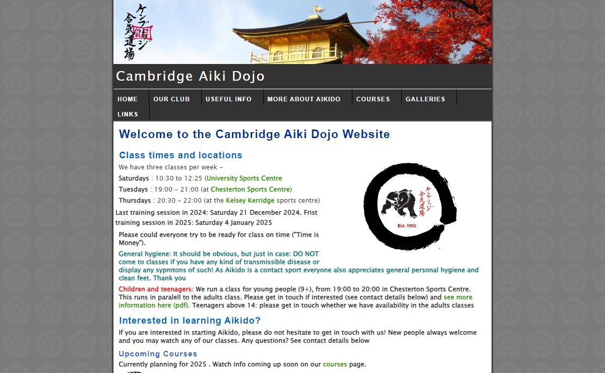 Cambridge Aiki Dojo - homepage