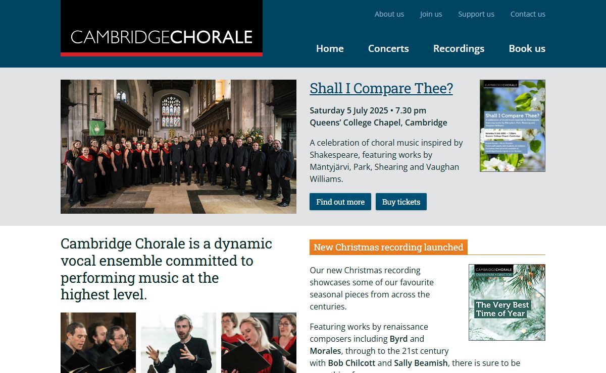 Cambridge Chorale | A dynamic vocal ensemble