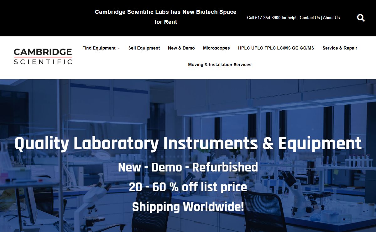 Used Lab Equipment & Scientific Equipment | Cambridge Scientific