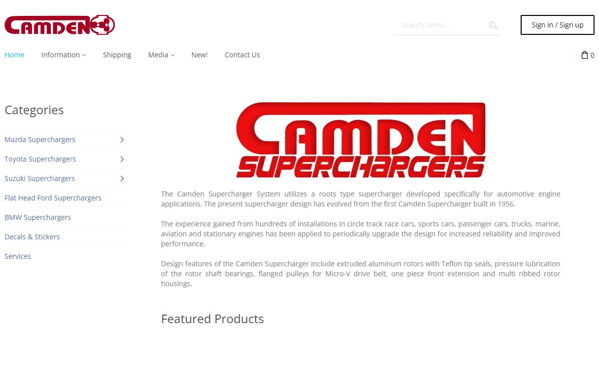 Camden Superchargers Online